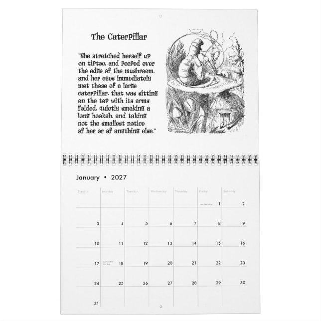 Calendário de Alice 2007 (Jan 2027)