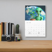 Calendário De Alienígena Retroativo Engraçado - Al