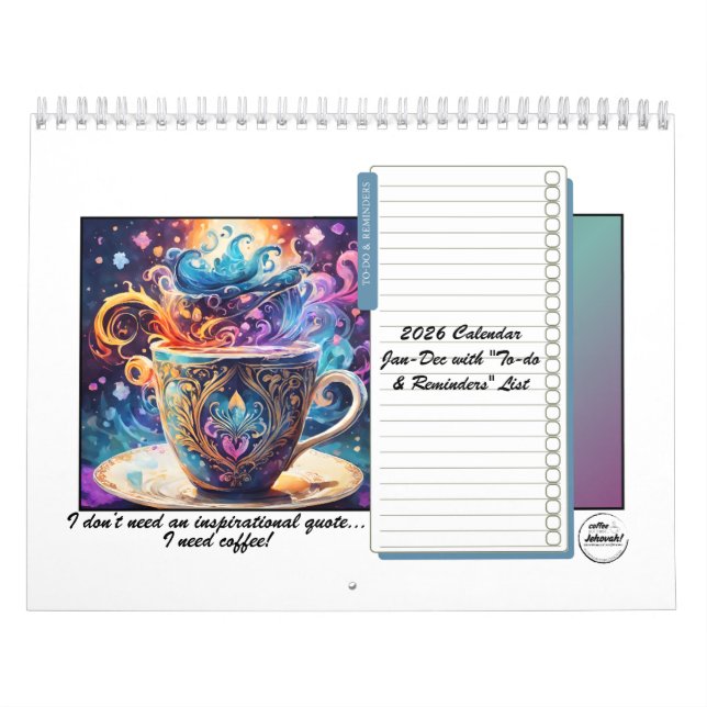 Calendário de Amantes de Café 2026 de 12 meses (Capa)