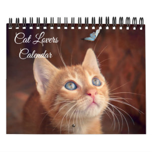 Calendário de Amantes de Gatos de Pequeno Porte