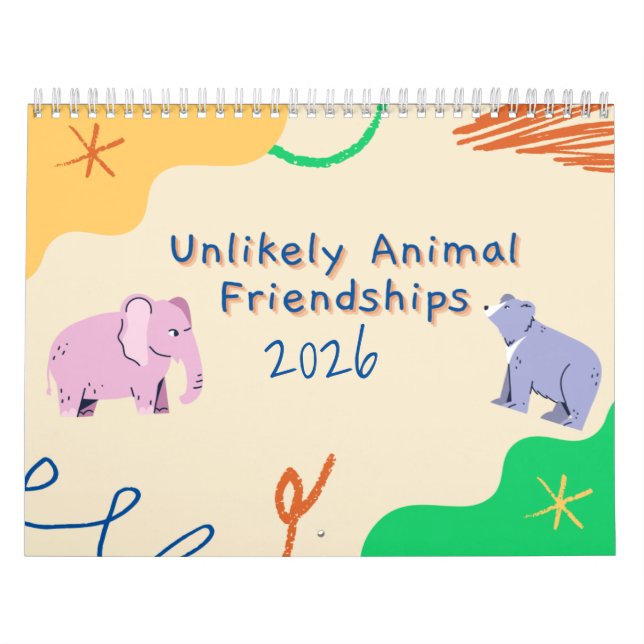 Calendário de Amizades Improváveis de Animais de 2 (Capa)