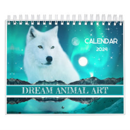 Calendário de animais de arte de sonho