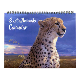 Calendário de Animais Exóticos de Grande Tamanho
