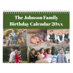 Calendário de Aniversário da Família Personalizada
