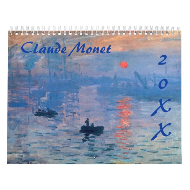 Calendário de Ano Personalizado do Claude Monet (Capa)