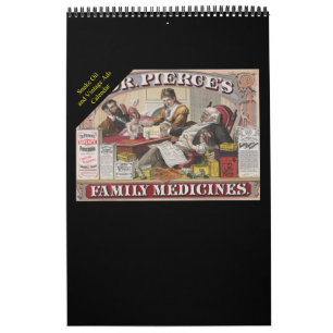 Calendário de anúncios de óleo e de vintagem de