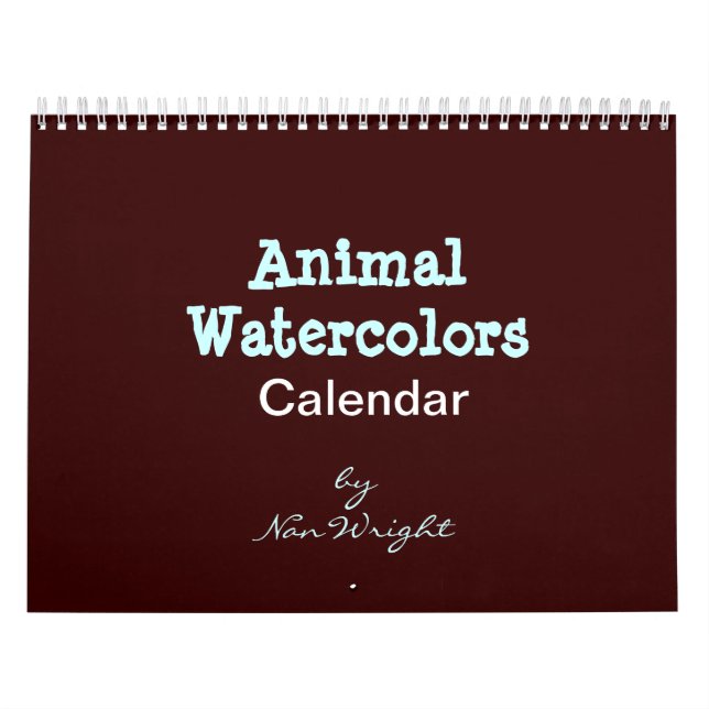 Calendário de Aquarela Animal (Capa)