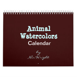 Calendário de Aquarela de Animais
