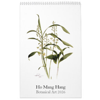 Calendário de aquarelas botânicas Mang Hang Ho, 20