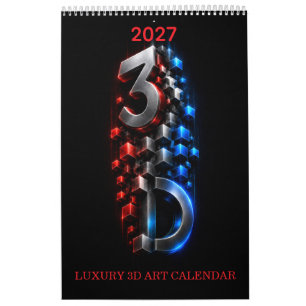 Calendário de Arte 3D de Luxo 2027