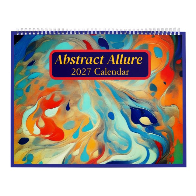 Calendário de Arte Abstrata Allure 2027 (Capa)