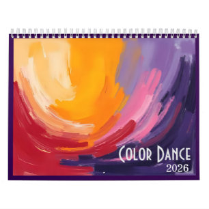 Calendário de Arte Abstrata Color Dance 2026