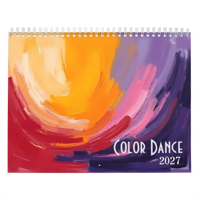 Calendário de Arte Abstrata Color Dance 2027 (Capa)