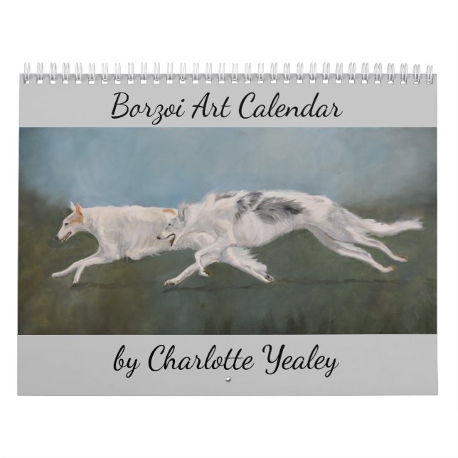Calendário de Arte Borzoi de 2021 por Charlotte Ye (Capa)