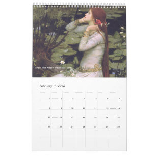 Calendário de Arte Clássica Ophelia