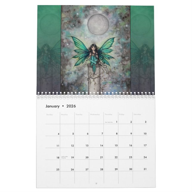 Calendário de arte de 2015 Molly Harrison Fairy e  (Jan 2026)