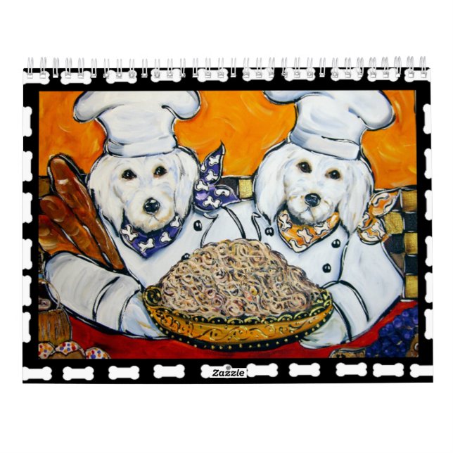CALENDÁRIO DE ARTE DE ANIMAIS DE ESTIMAÇÃO DE CHEF (Verso)