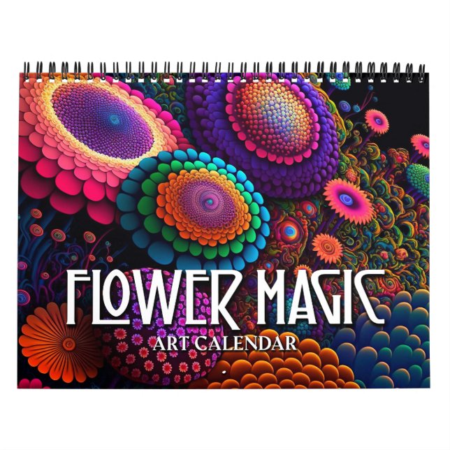 Calendário de Arte de Flores Estilizadas Flor Magi (Capa)