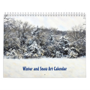 Calendário de Arte de Inverno e Neve