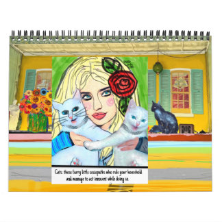 Calendário de arte de menina ruim