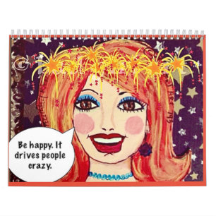 Calendário de arte de menina ruim