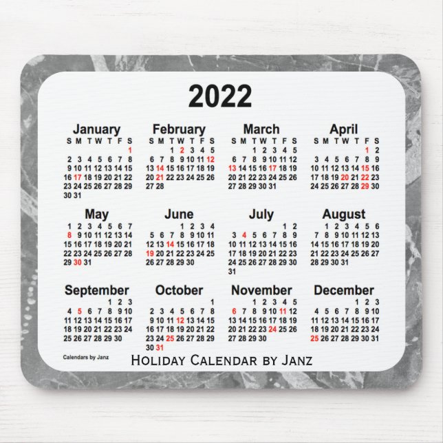 Calendário de arte de Natal de 2022 pelo mouse Pad (Frente)