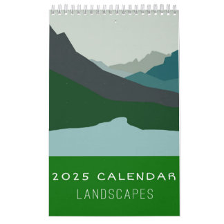 Calendário de Arte de Paisagem Minimalista 2025