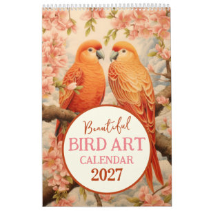 Calendário de Arte de Pássaros Lindos 2026