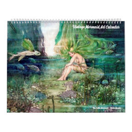 Calendário de Arte de Sereia Vintage