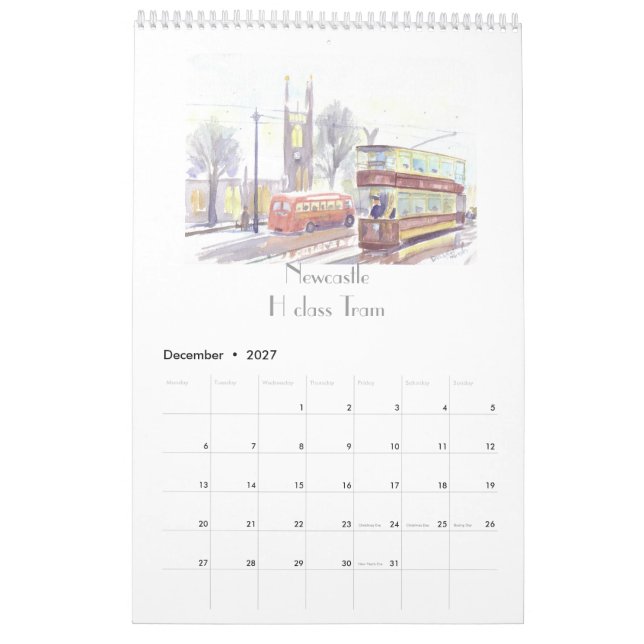Calendário de arte de transporte (Dez 2027)