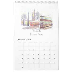 Calendário de arte de transporte