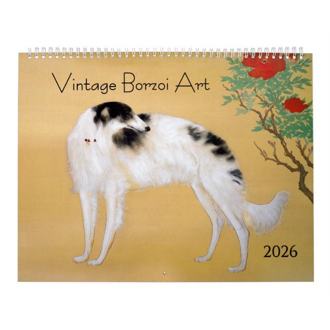 Calendário de Arte do Borzoi de 2026 (Capa)