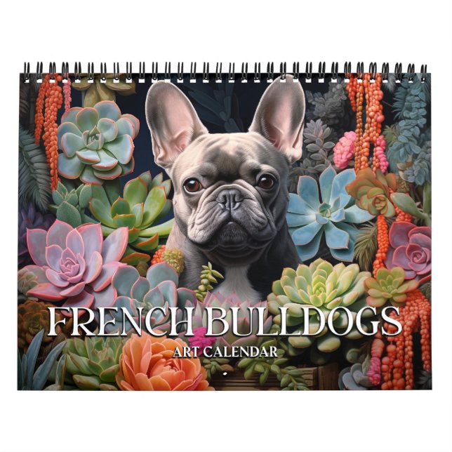 Calendário de Arte do Bulldog Francês 2026 (Capa)