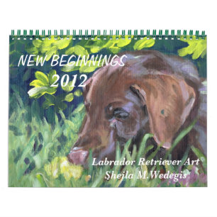 Calendário de Arte do Labrador Retriever 2012