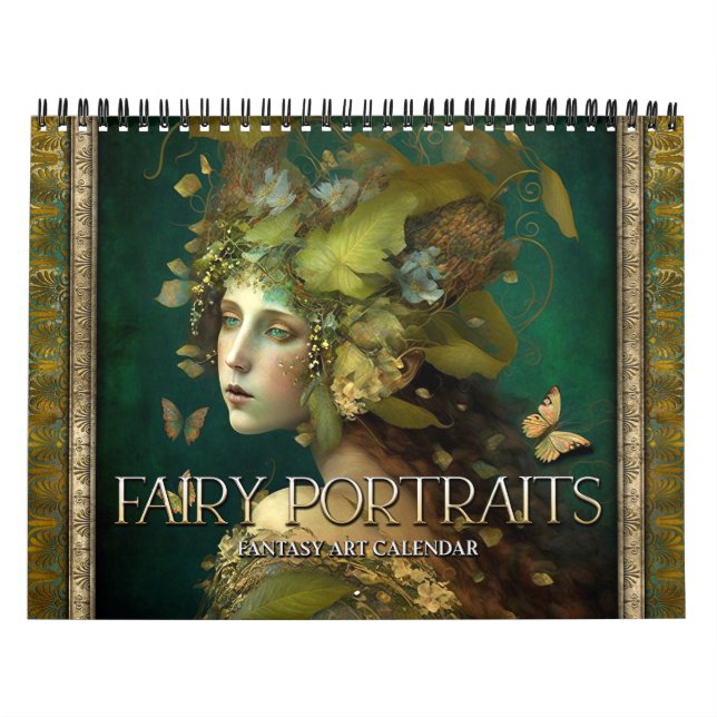 Calendário de Arte Fantasia de Retratos de Fadas 2 (Capa)