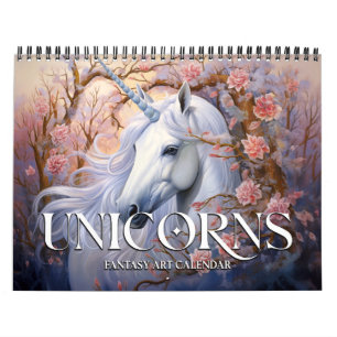 Calendário de Arte Fantasia Unicórnios 2027