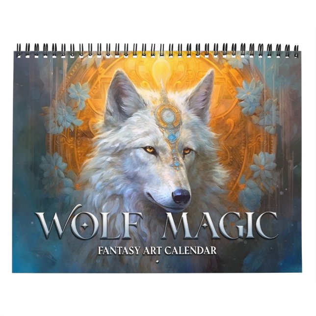 Calendário de Arte Fantasia Wolf Magic 2027 (Capa)
