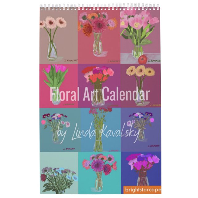 Calendário De Arte Floral De Linda Kavalsky+Datas  (Capa)