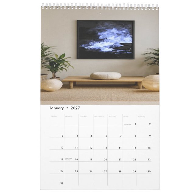 Calendário de Arte Meditativa (Jan 2027)