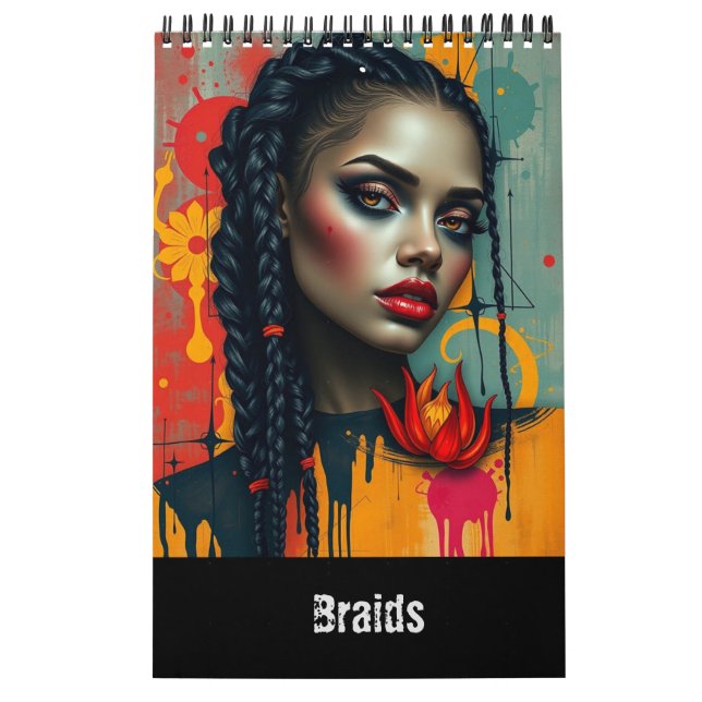 Calendário de Arte Moderna de Braids Fantasy (Capa)