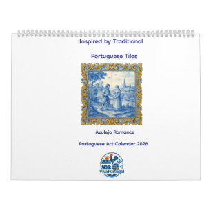 Calendário de Arte Portuguesa Azulejo Romance 2026