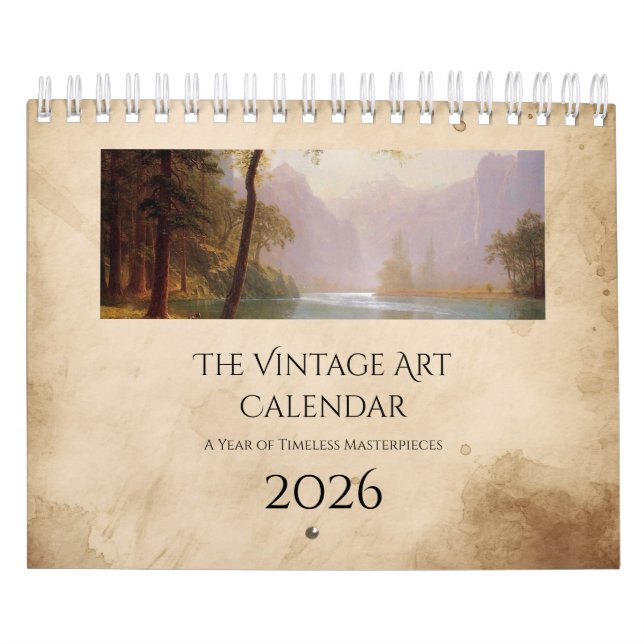 Calendário de Arte Vintage da Natureza (Capa)