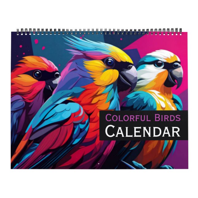 Calendário de Aves Coloridas (Capa)