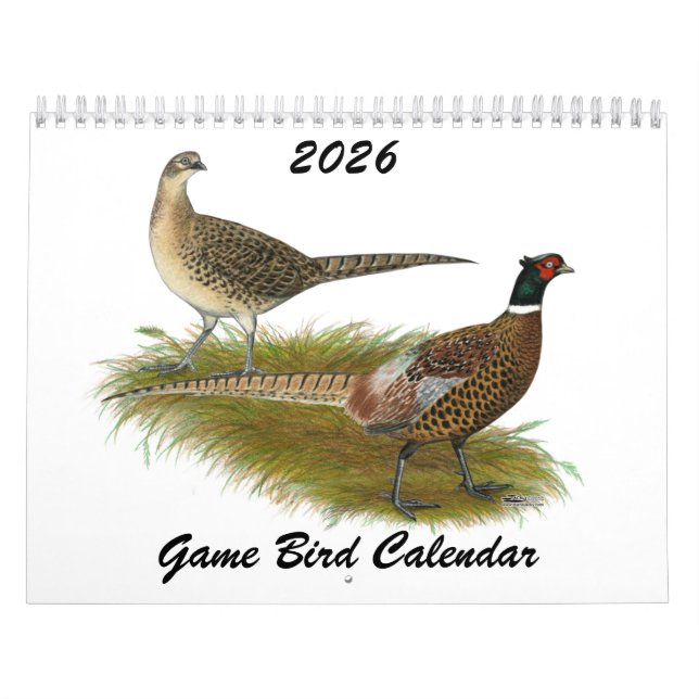Calendário de Aves de Caça de 2026 (Capa)