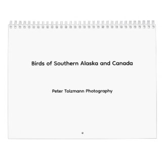 Calendário de Aves do Sul do Alasca e Canadá