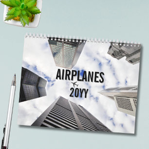 Calendário de Avião Simples Divertido para Piloto 