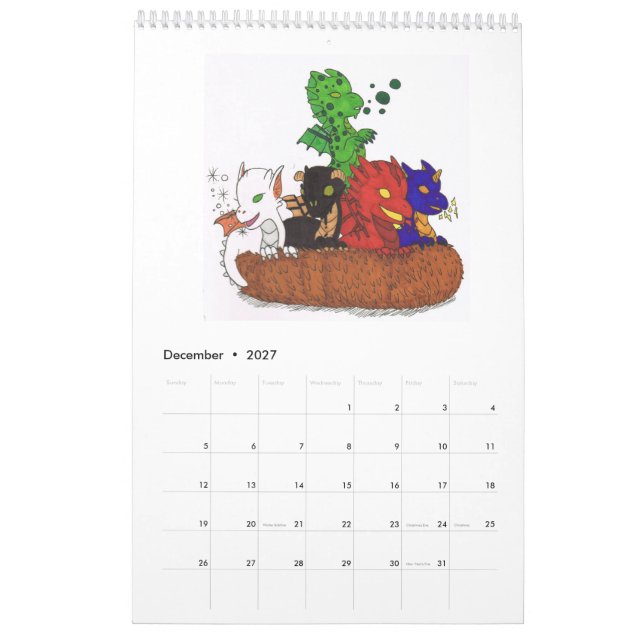 Calendário de Beasties do bebê (Dez 2027)
