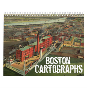 Calendário de Boston Cartographs do vintage