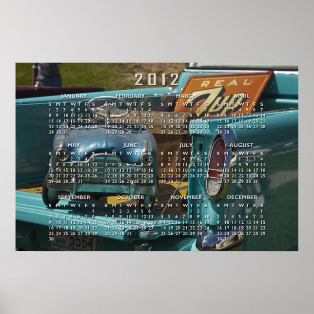 Calendário de Brinquedos Antigos Poster (Frente)