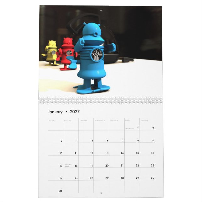 Calendário de Brinquedos de Espaço (Jan 2027)